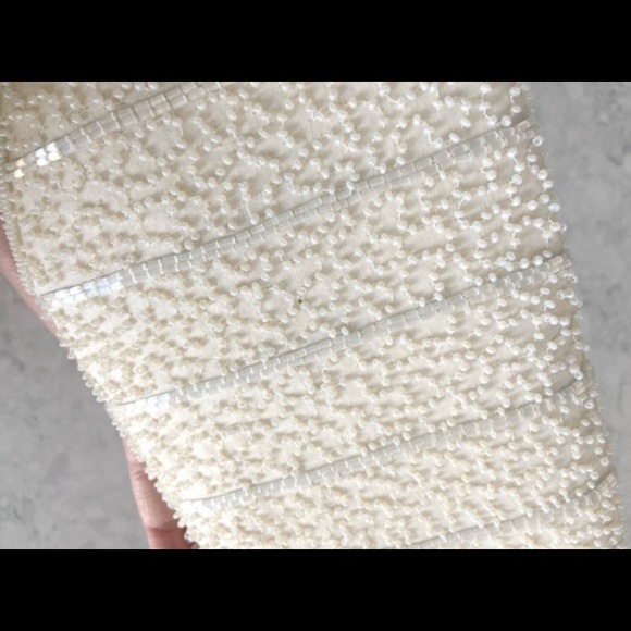 Vintage 1950s Walborg ivory beaded envelope evening clutch handmade in Belgium - Picture 10 of 10